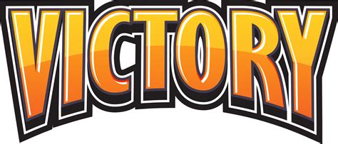 Victory, speech poster. text art design 12377706 PNG