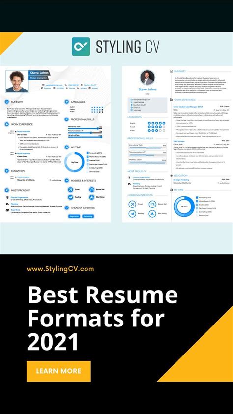 Among The Most Effective Resume Formats For 2020 We Have Selected And