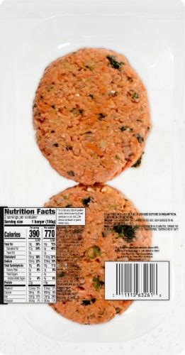 Kroger Spinach Feta Cheese Sockeye Salmon Burger Oz Ralphs