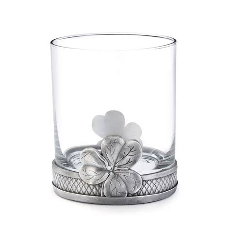 Personalised Shamrock Whiskey Glass Tumbler Engravers Guild