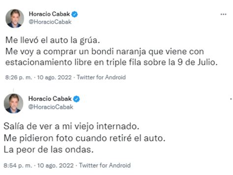 La furia de Horacio Cabak luego de que la grúa se llevara su auto