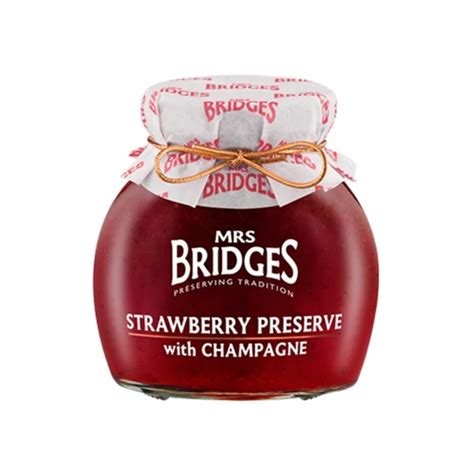 Mrs Bridges Strawberry Preserve Champagne 340g Castle Off Licence