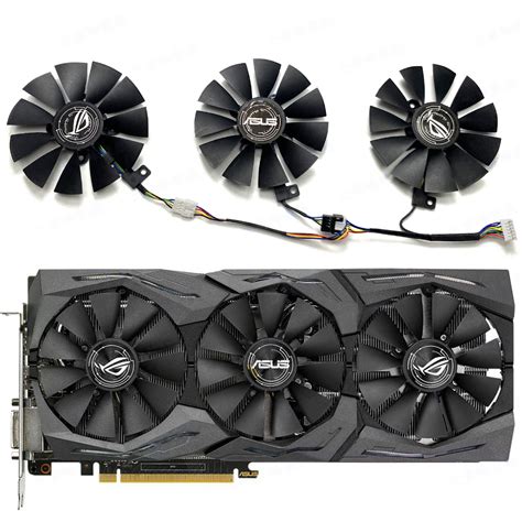 For Asus Rog Strix Gtx1060 1070 1080ti Graphics Card Cooling Fan 4pin