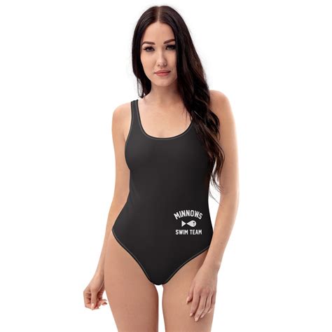 Minnows Swim Team One-Piece Swimsuit (Black) — MINNOWS
