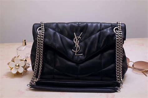 Saint Laurent Ysl 577476 Loulou Small Medium Bag In Black Quilted