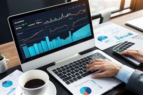 Premium Photo Conceptual Business Dashboard For Financial Data Analysis