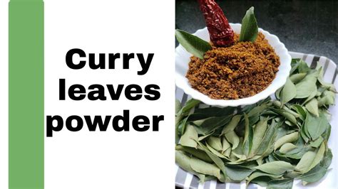 Curry Leaves Powder Recipe Karuveppilai Podi Karivepaku Podi