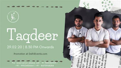 Saturday Nights with Taqdeer Band - Delhi Events