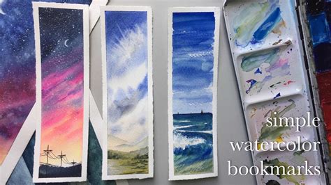 Making Watercolor Bookmarks YouTube