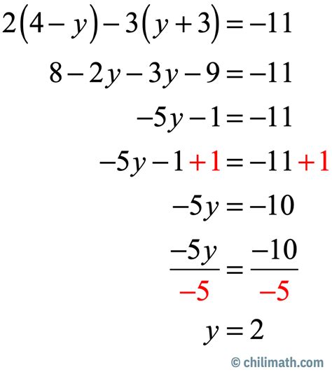 Multi-Step Equations Practice Problems with Answers | ChiliMath