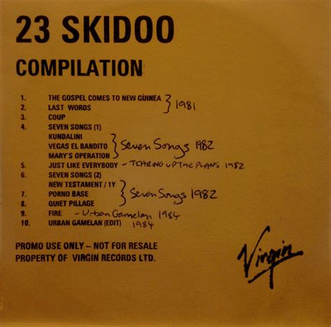 23 Skidoo Compilation 2000 Cdr Discogs