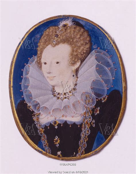 Portrait Miniature Of A Woman By Nicholas Hilliard England Late Th