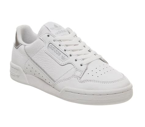 Adidas Continental 80s Trainers White White Silver Womens Trainers