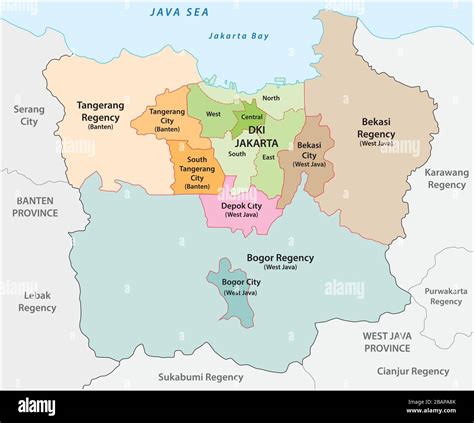 Yakarta indonesia city map Imágenes vectoriales de stock Alamy