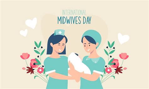 Professional Midwifery Flat Color Royalty Free Vector Image