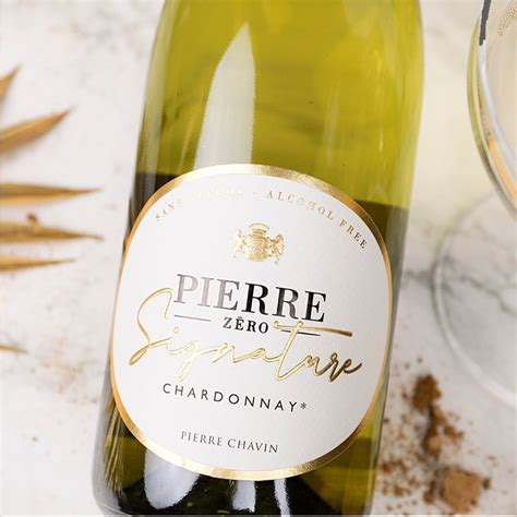 Pierre Zero Signature White Chardonnay Non-Alcoholic White Wine 750ml ...