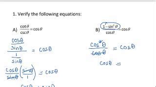 Verifying Trigonometric Identities Pearson Channels