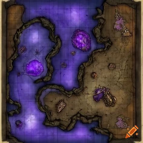 D D Top Down Battlemap Battle Map Fantasy Map Of A Mine Cave With