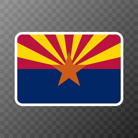 Premium Vector Arizona State Flag Vector Illustration