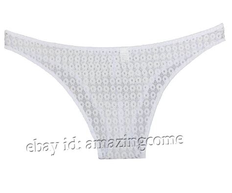 Sexy Men S Bikini Briefs Underwear Stretchy Lace Cheeky Briefs Gay Bottoms Pants Ebay