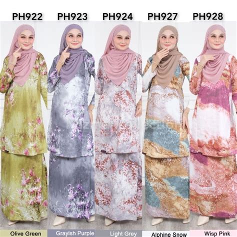 Kurung Pahang Cotton Ph Baju Berpesak Kain Susun Tepi Kurung