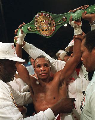 Sugar Ray Leonard X Photo Boxing Picture With Belt Ebay