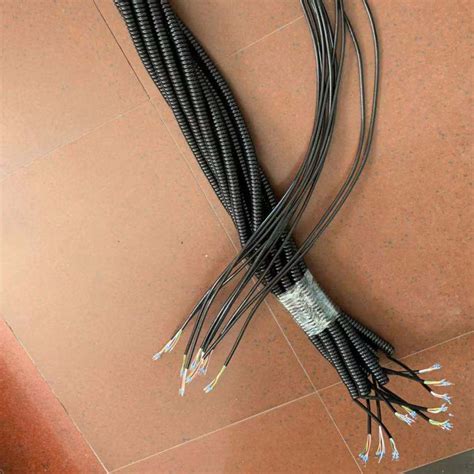 High Resilience Flexible Shielded Spiral Spring Cable Coiled Power Cables China Tpu Cable And