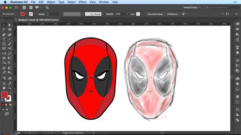 Deadpool Drawing Face