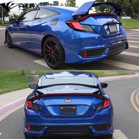 Alerón Spoiler R Plástico Honda Civic Coupe 2016 2017 2018 6 760 00