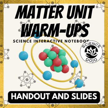 Matter Unit Warm Ups Activity Printable Periodic Table Handout