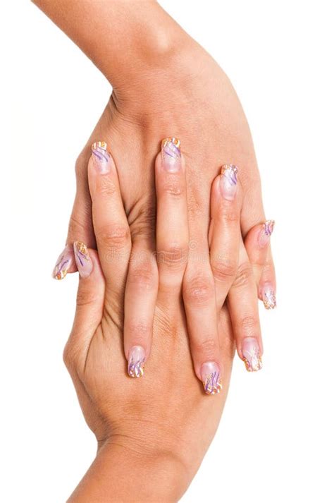 Womens Hand With Painted Nails Stock Photo - Image: 19765674