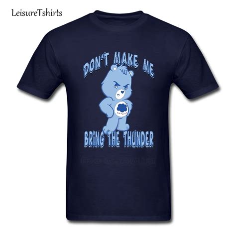 Grumpy Care Bear Bring The Thunder T Shirt Men Short Sleeve O Neck Tee