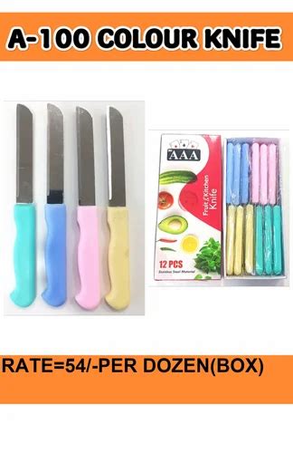 Aaa Stainless Steel And Plastic A Color Kitchen Knife For