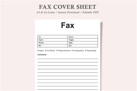 Fax Cover Sheet Template,Fax Cover Sheet Graphic by watercolortheme ...