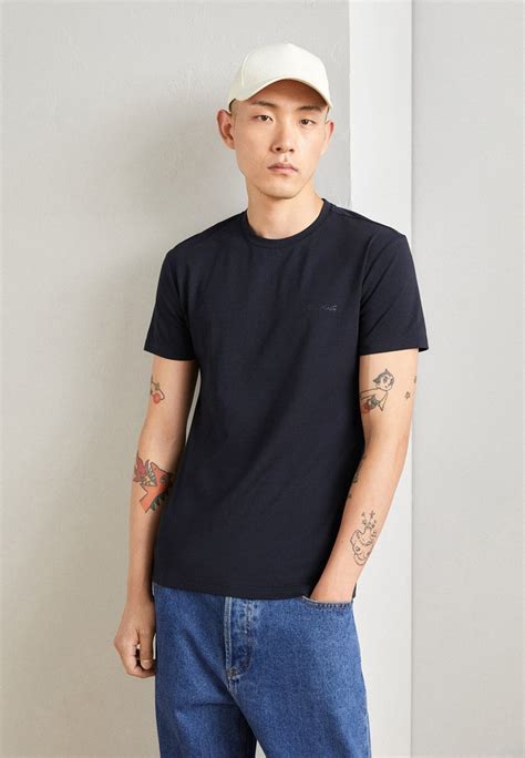 Antony Morato Super Slim Fit With Injection Logo T Shirt Basic Ink Blu Blu Scuro Zalando It