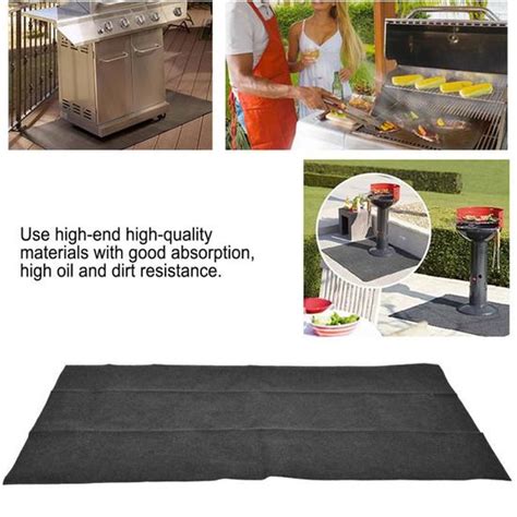 Vingvo Tapis De Sol Pour Barbecue Tapis Anti Feu Ext Rieur Pour