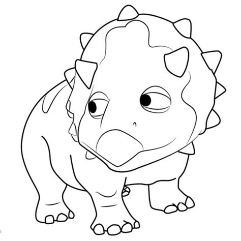 Dinosaur Train Coloring Pages Hank Ankylosaurus - Free Printable Coloring Pages