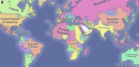 Political Map of the world in 1914 with cities and colonies for Azgaar ...