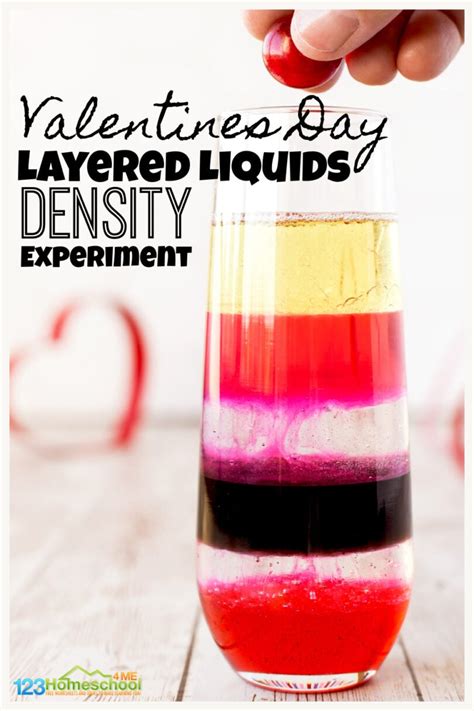 Layered Liquids Density Experiments For Valentines Day