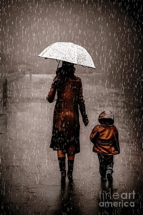 Walking in the Rain Digital Art by Meehow - Fine Art America