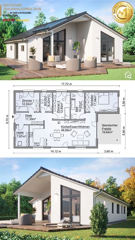 Fertighaus Bungalow Modern Mit Satteldach Architektur Zimmer