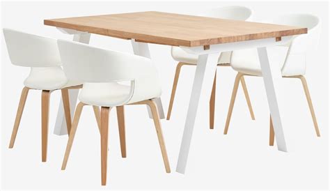 Skagen L Table Blanc Ch Ne Holstebro Chaises Blanc Jysk