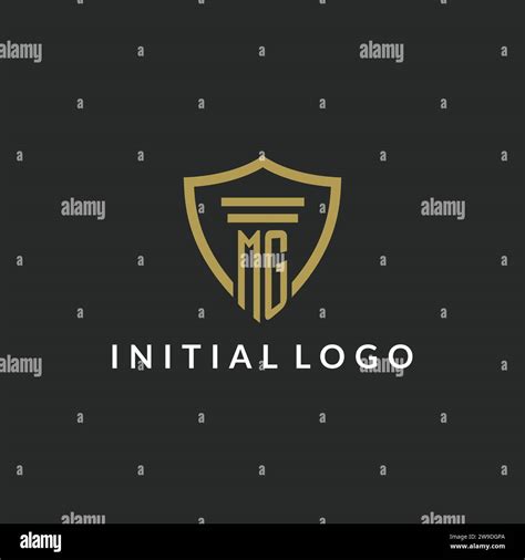 Mg Initial Monogram Logo With Pillar And Shield Style Design Ideas