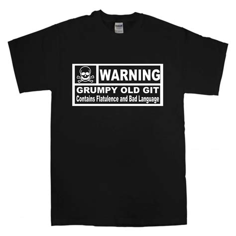 Warning Grumpy Old Git T Shirt Size Xl Xl T Shirt Xl Xl Cranky