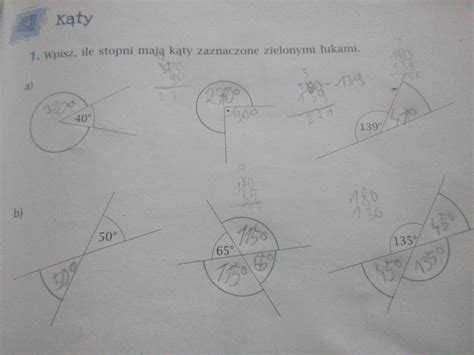 Wpisz Ile Stopni Maja Katy Zaznaczone Zielonymi Lukami Zadania