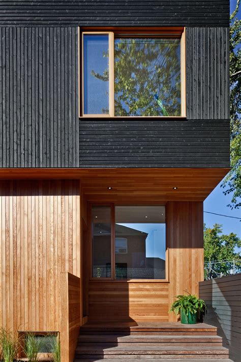 Black Siding With Natural Wood Accents For This Toronto Home Contemporist