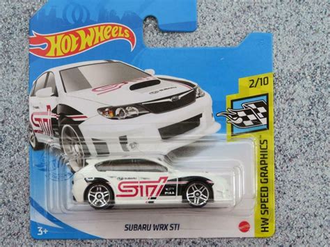 Hot Wheels Subaru WRX STI White Hw Speed Graphics Perfect Etsy