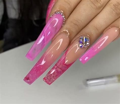 Pin By Moneyyy On Claws Acrylic Nails Pink Nails Long Square