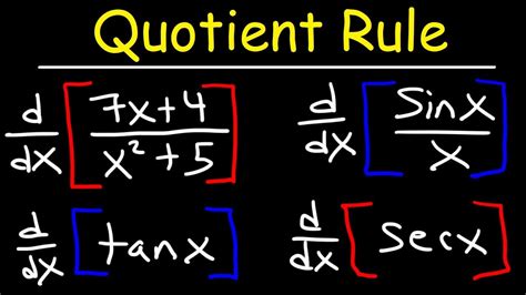 How To Use The Quotient Rule