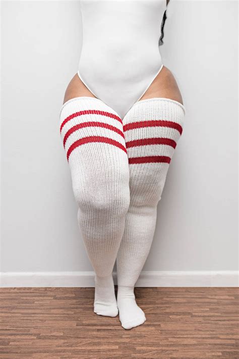 Real Plus Size Thigh Highs Thunda Thighs Long Knee Socks Etsy